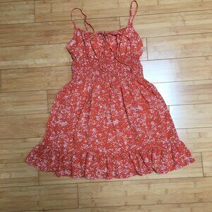 EUC LUSH Orange Lightweight Flowy Summer Dress